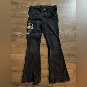 Ed Hardy Tiger Flared Jeans